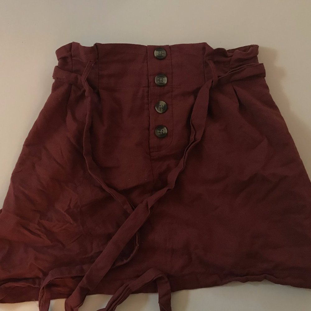 American Eagle Outfitters Red Tie Waist Skirt